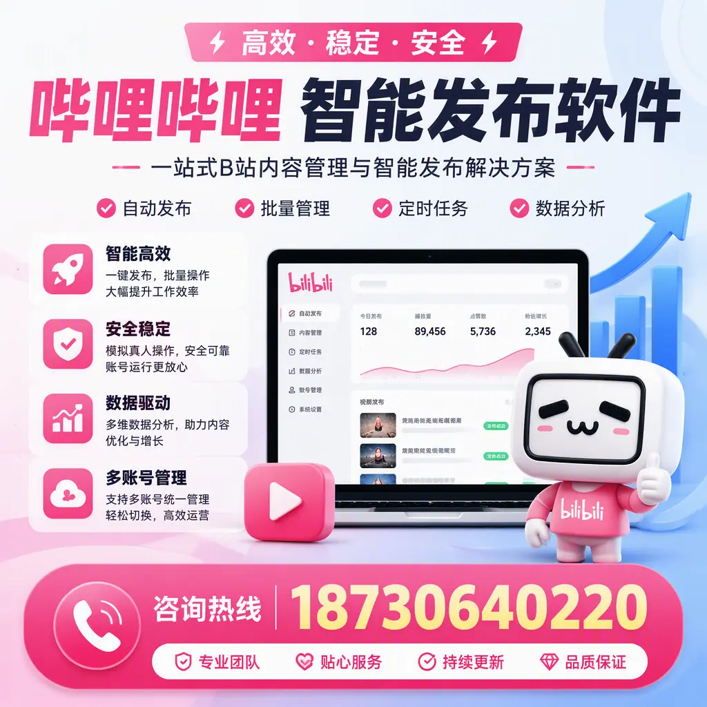 哔哩哔哩智能发布软件适用场景分析：在 云浮 的最佳实践